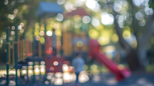 A hazy glimpse into the enchanting realm of youthful playtime photo