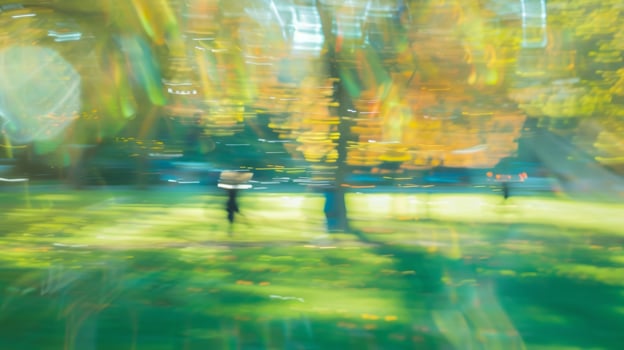 Vague forms connecting mind body and soul in the park photo