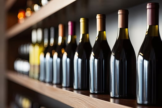 Row of Wine Bottles photo