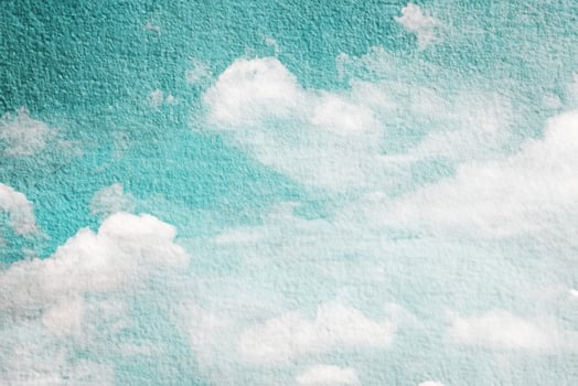 Creative Double Exposure, Sky and Clouds with Soft Pastel Paper Texture Background photo