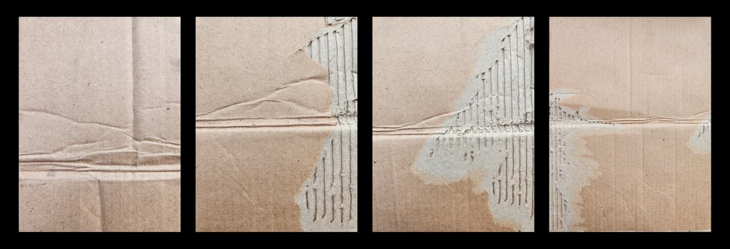 ripped cardboard texture for poster. set of torn card board photo