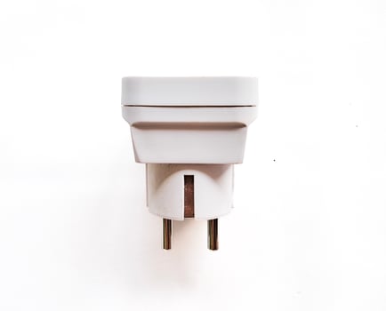 power adapter for phone, tablet, laptop and etc isolated on white background photo