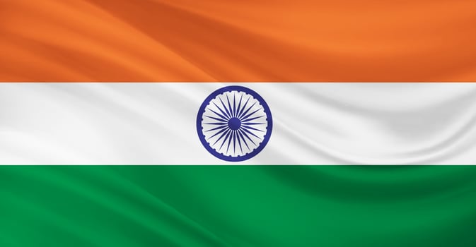 Flag of India Flying in the Air photo
