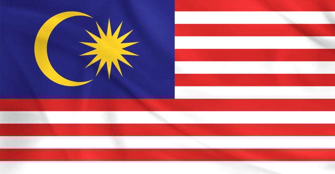 Flag of Malaysia Flying in the Air photo