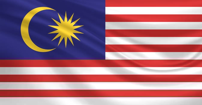 Flag of Malaysia Flying in the Air photo
