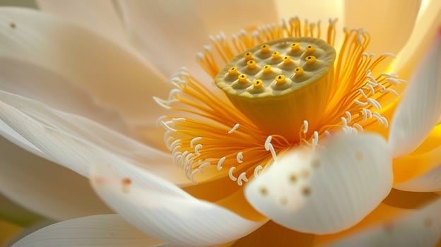 Lotus flower close up on nature background photo