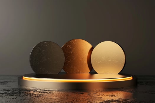 Empty mockup product display 3d podium background for beauty or cosmetic products photo