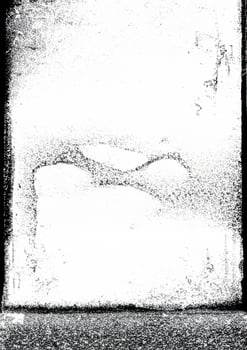 Creative Composition, Grunge Textured Border on White Background photo