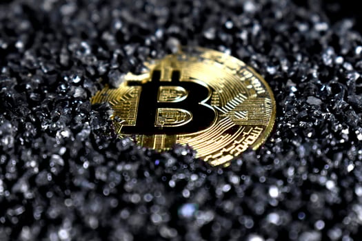 Cryptocurrency golden bitcoin coin photo