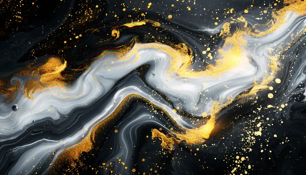 Elegant Gold and Black Marble Wallpaper photo