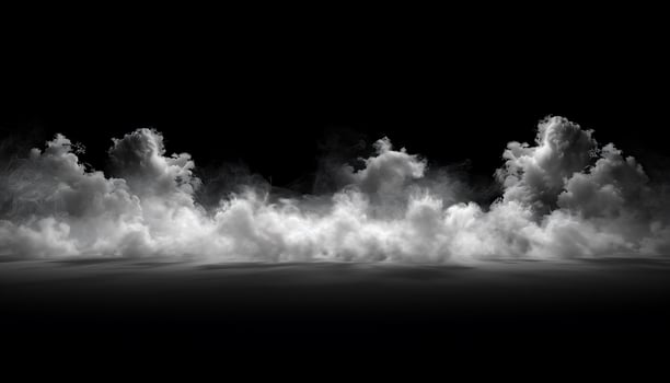 Steamy Mist on Dark Background photo