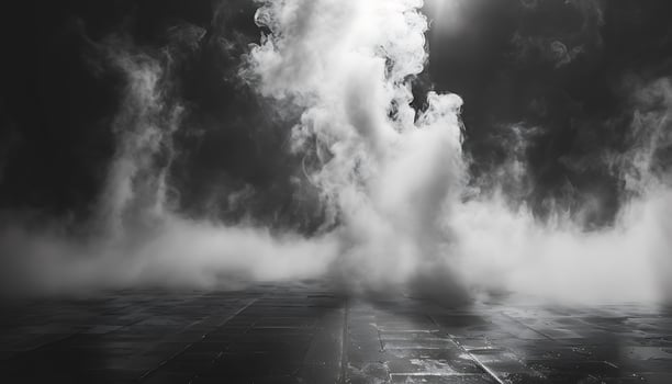 Black Ground with Fog and Steam photo