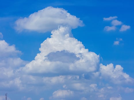 beautiful clouds in the blue sky photo