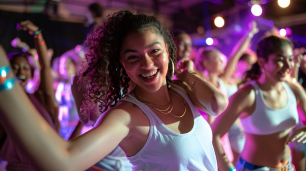 A group of college students hold a charity fundraiser for global music charities throwing a 24hour dance marathon fueled by the energy and joy of World Record Day photo