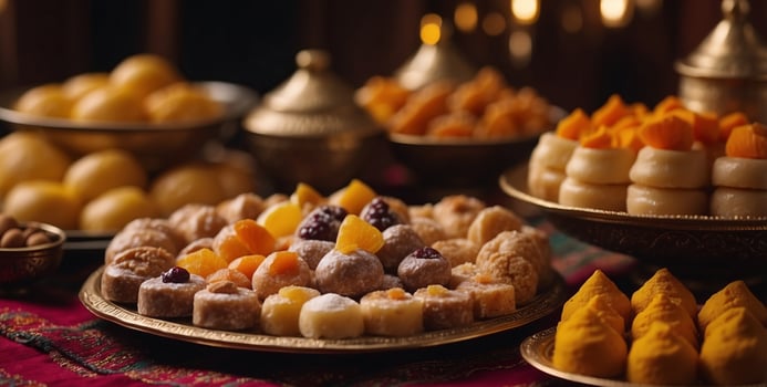 Variety of traditional moroccans sweets Holiday Events. photo