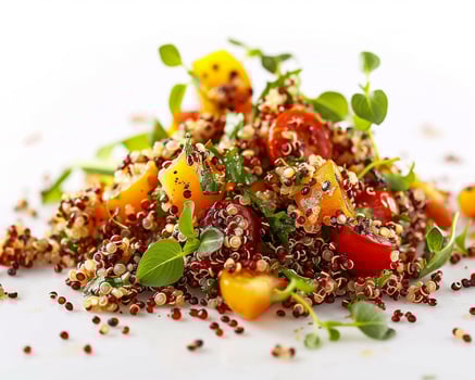 quinoa salad with tomatoes and herbs photo