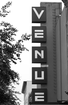 Vancouver, Canada - September 13, 2019 View of famous nightclub Venue from Granville street in Downtown Vancouver photo