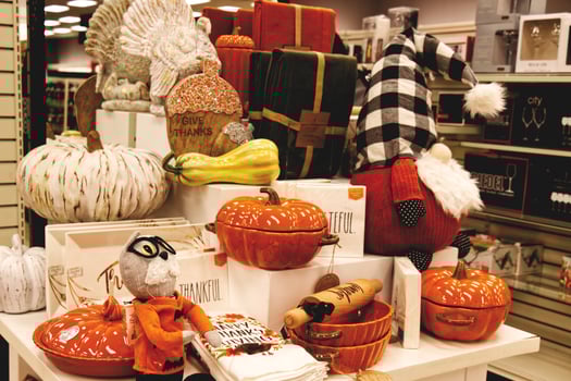 Vancouver, Canada - September 13,2019 - The famous store Winners prepared for celebration of Thanksgiving Day and Halloween with nice items for Home decor photo