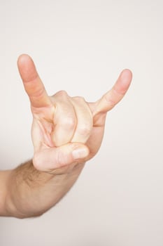 Hand sign language photo
