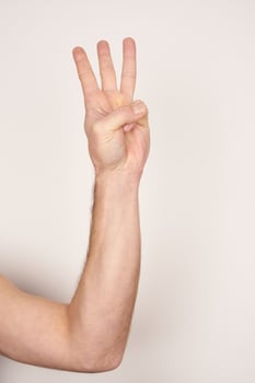 Hand sign language photo