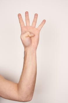 Hand sign language photo