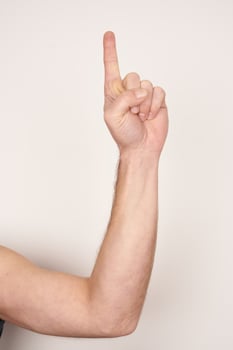 Hand sign language photo