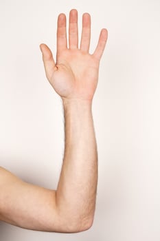 Hand sign language photo