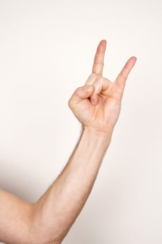 Hand sign language photo