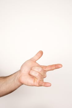 Hand sign language photo
