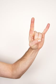 Hand sign language photo