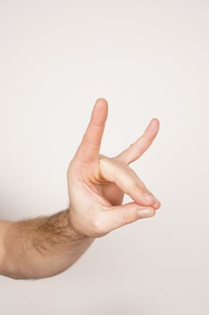 Hand sign language photo