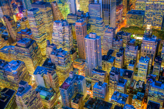 Northward view of midtown Manhattan from the Empire State Building, NYC, USA photo