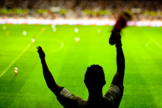 Seville, Spain, 05 23 2009, Football fan cheering his team at the stadium, Spain photo