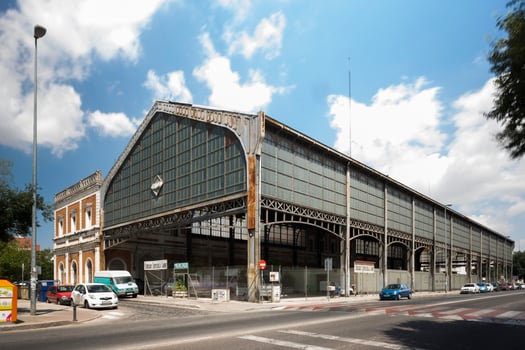 Former San Bernardo railroad station, a municipal marketplace nowadays, Seville, Spain photo