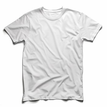 White t-shirt mockup closeup isolated on white background. photo