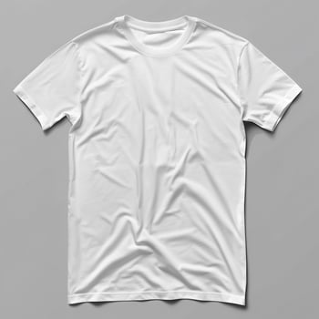 White t-shirt mockup closeup isolated on white background. photo