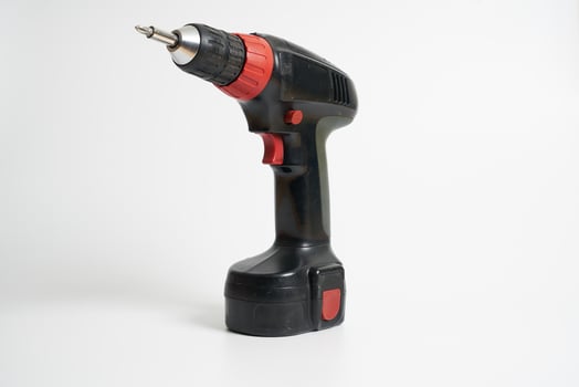 cordless drill on a white background photo