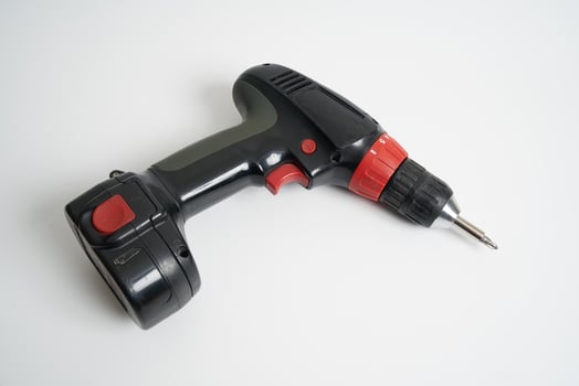 cordless drill on a white background photo