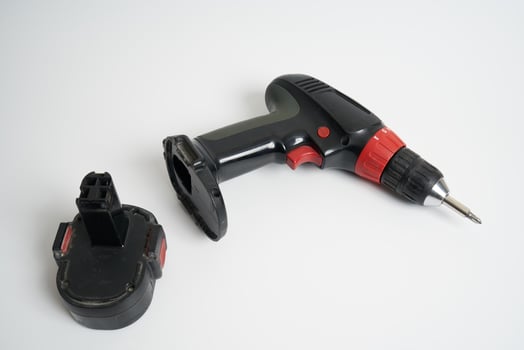 cordless drill on a white background photo