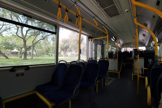 Body parts of a city bus close-up. photo