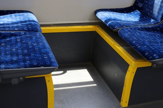Body parts of a city bus close-up. photo