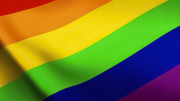 Rainbow pride flag, lgbtq diversity Intersex inclusive progress pride flag, pride month, gay community and freedom concept, for design and multimedia content photo