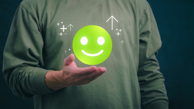 Customer services best excellent business rating experience. Satisfaction survey concept. user gives ratings to service experience on the online application, online marketing, and business processes. photo