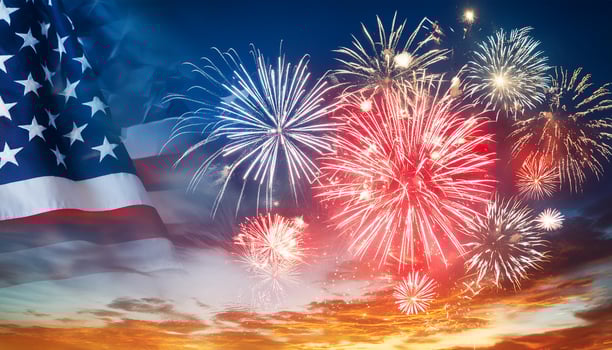 Independence Day July 4th American Flag Background Celebrating Freedom with Stars and Stripes, Perfect for Patriotic Designs and Festive Decorations photo