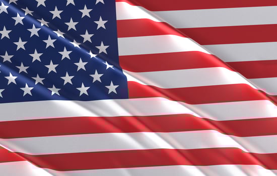 Waving flag of American photo