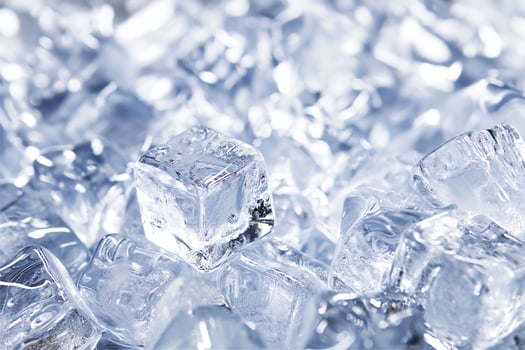 Ice cubes isolated photo