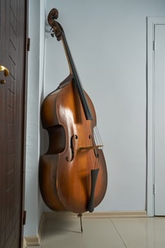 vintage double bass photo
