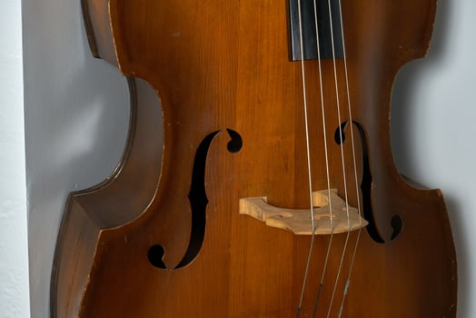 vintage double bass photo
