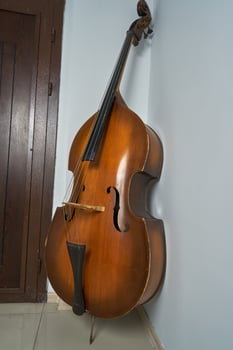 vintage double bass photo