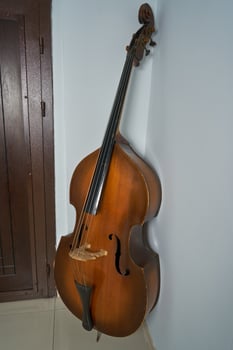 vintage double bass photo